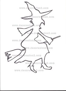 Plantilla bruja Halloween