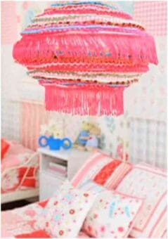 Un farolillo con flecos 1 lámpara