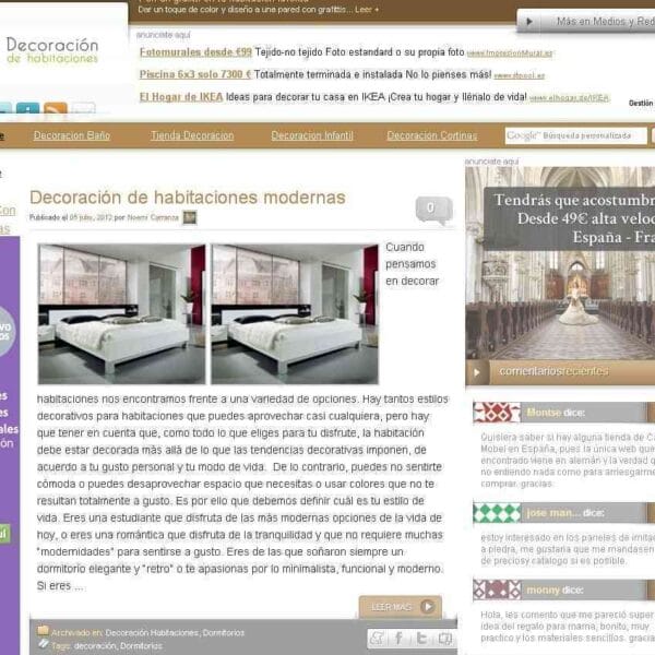 decoracion habitaciones medios y redes