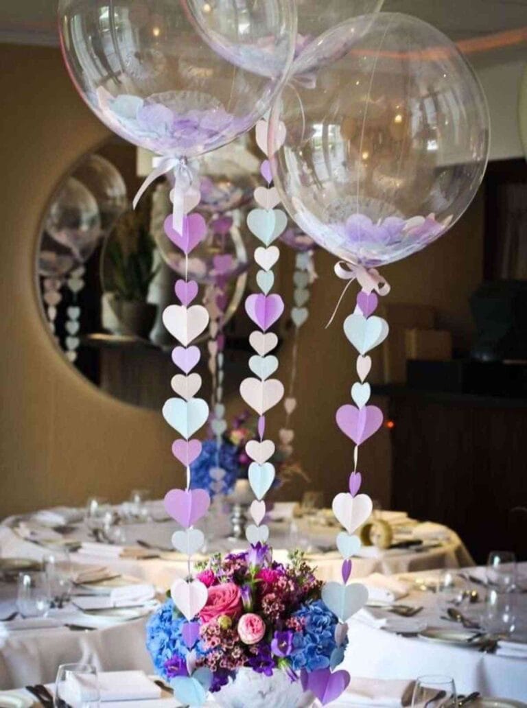 centro de mesa con globos