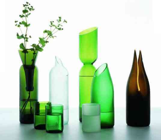 botellas de vidrio
