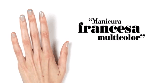 Cómo hacer la manicura francesa multicolor