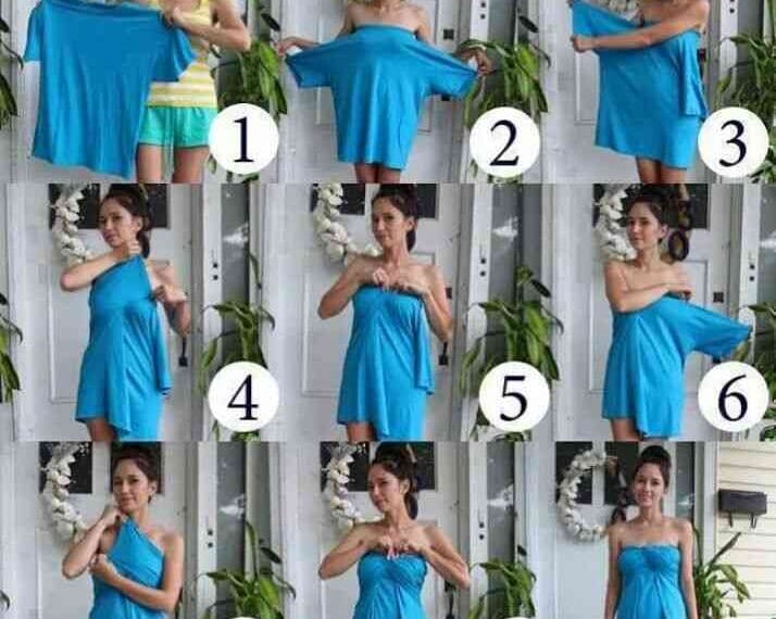 tutorial para hacer un vestido de una camiseta