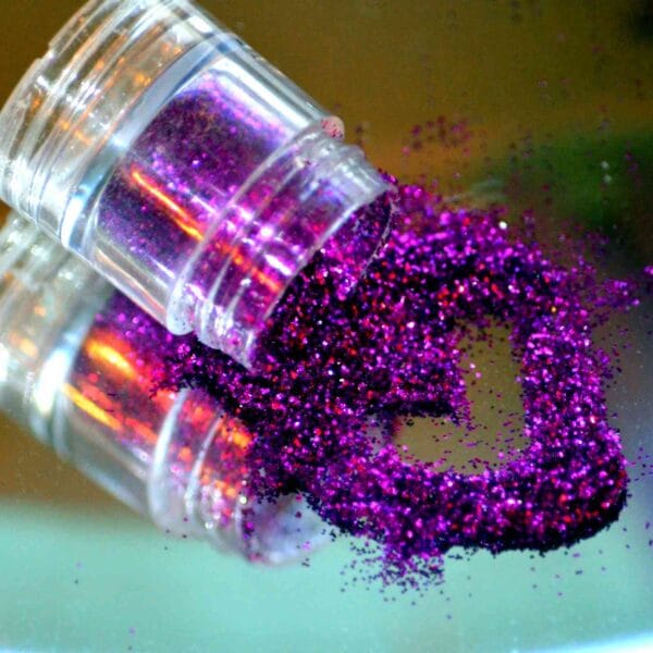 decorar recipientes con purpurina