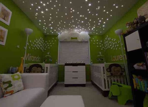 Iluminación con luces LED en la habitación