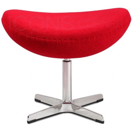 silla puf roja de diseño