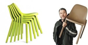 sillas en color verde de diseño