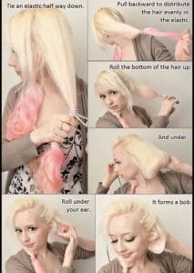 tutorial recogido cabello rubio