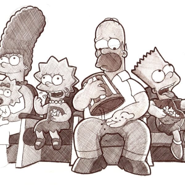 la familia simpsons al completo