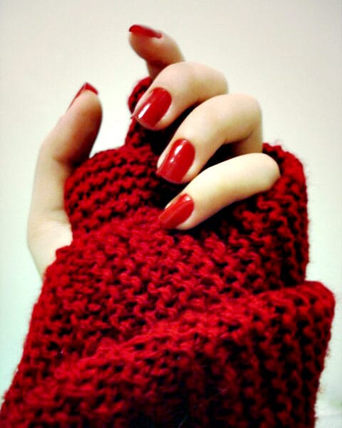 uñas en color rojo