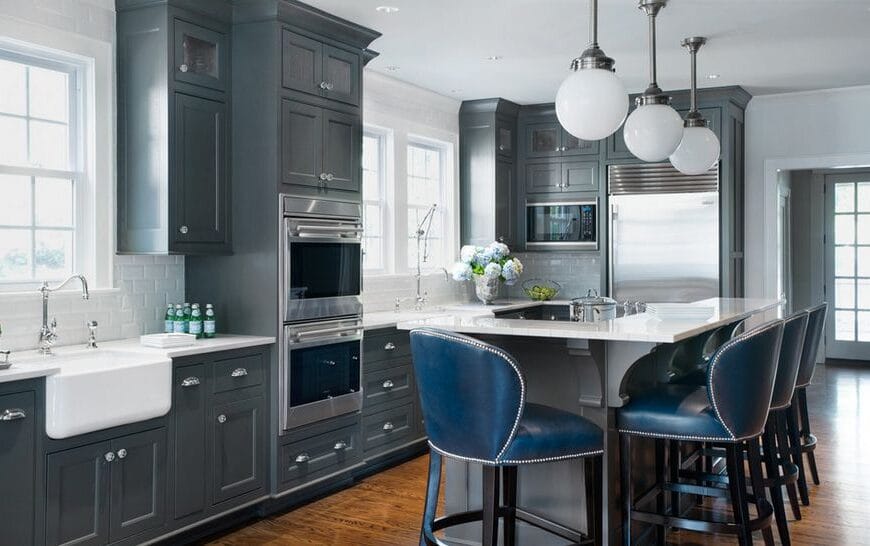 cocina en color gris