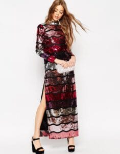 vestido de fiesta marca ASOS