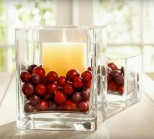 Decorar con frutas y velas