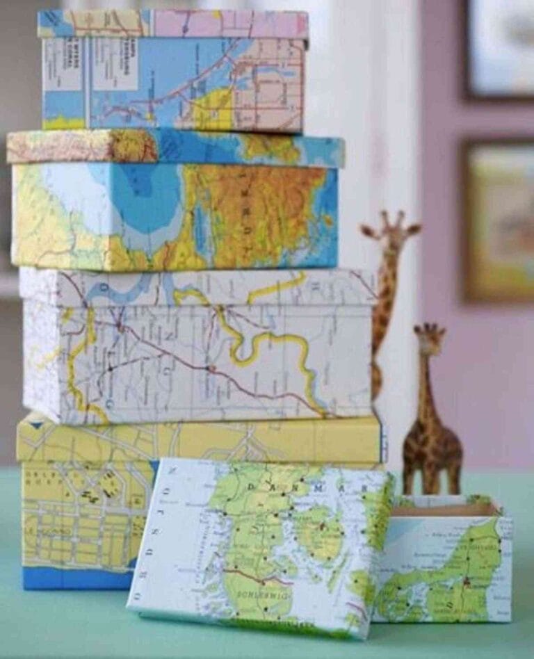 forrar cajas con papel