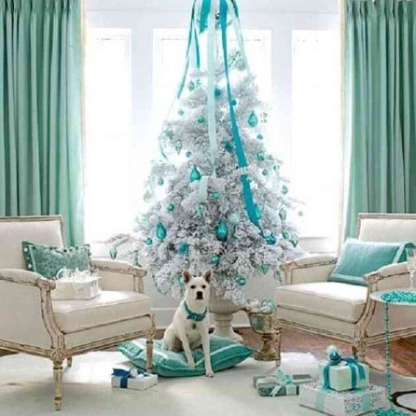 árbol navideño blanco